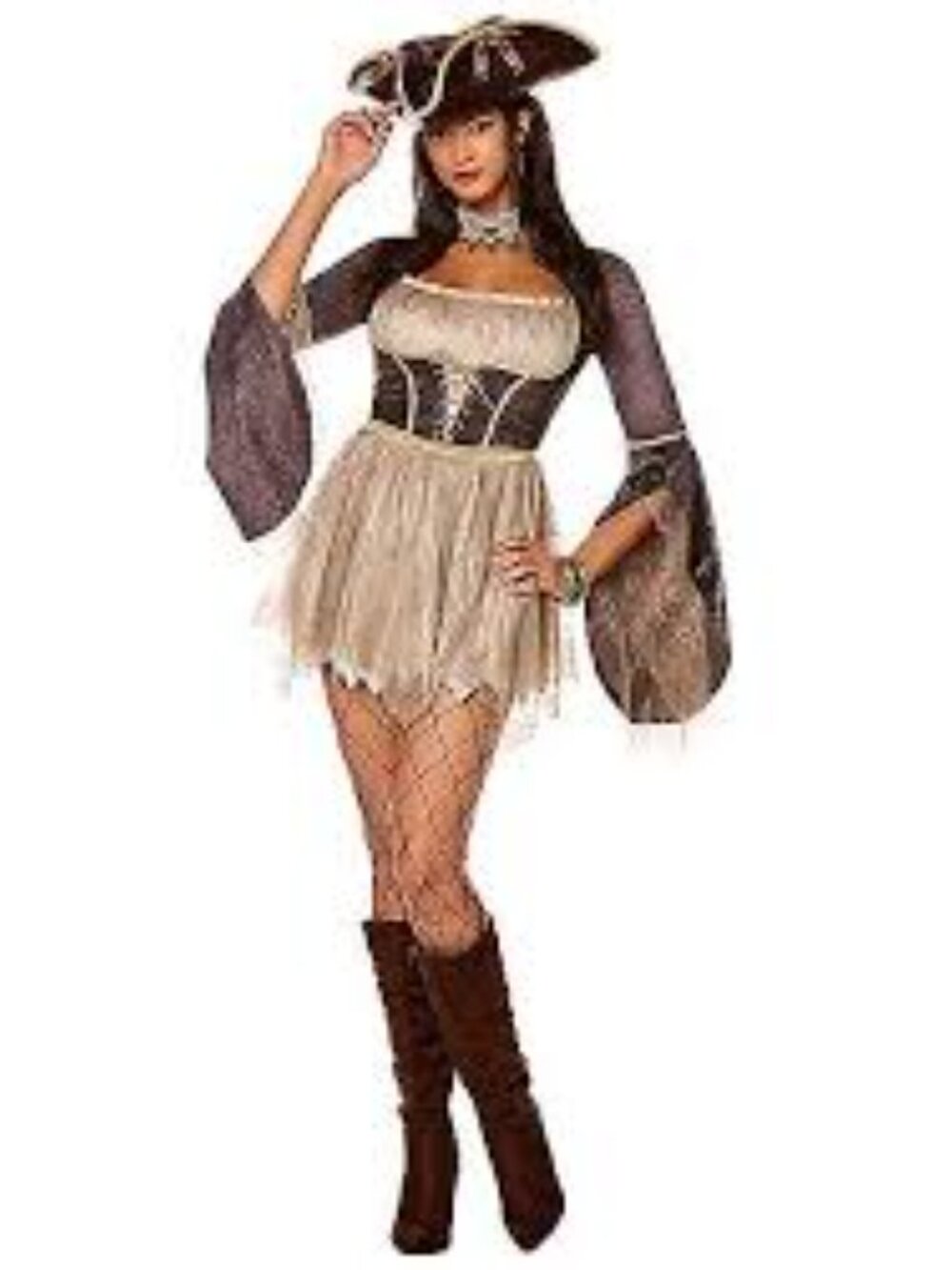 Spirit Mariner Mistress Costume - Black, Cream